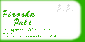piroska pali business card